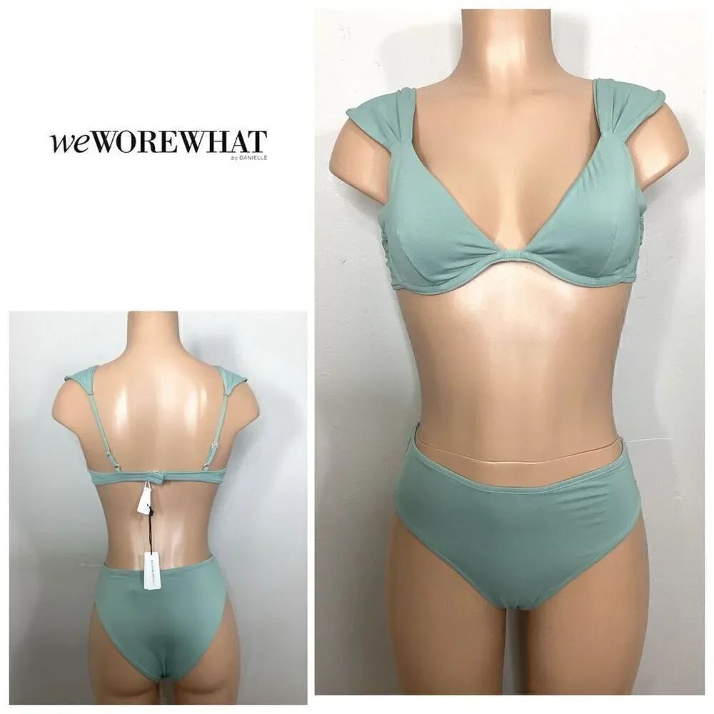 New. We Wore What high rise bikini. S-top/XS-bottom
